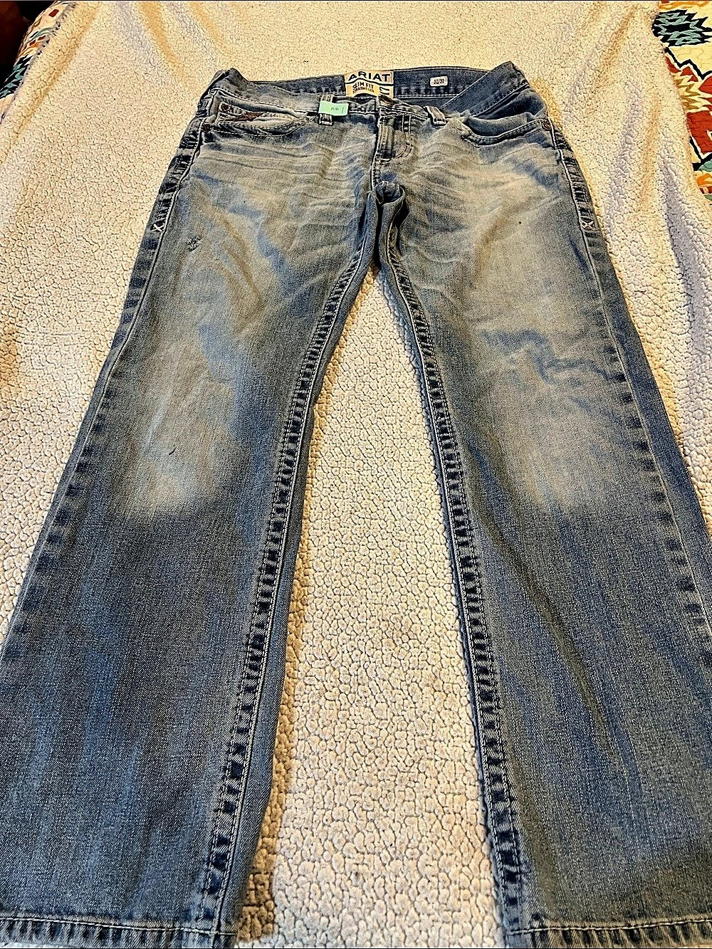 Ariat Slim Fit Straight Leg Men's Jeans Blue Waist 32/30